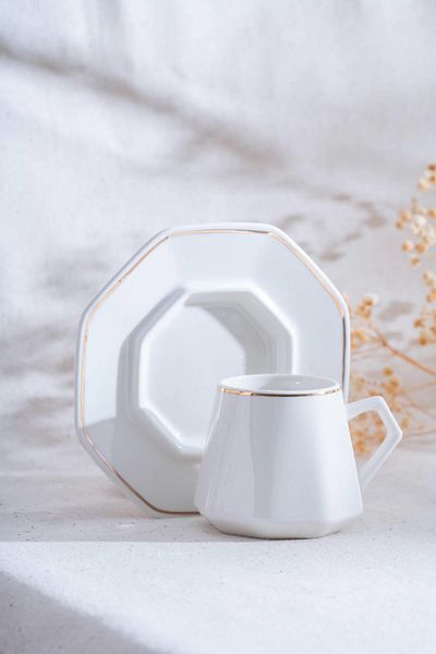 ACAR Elara Gold 6-Person Coffee Cup Set - 90 ml