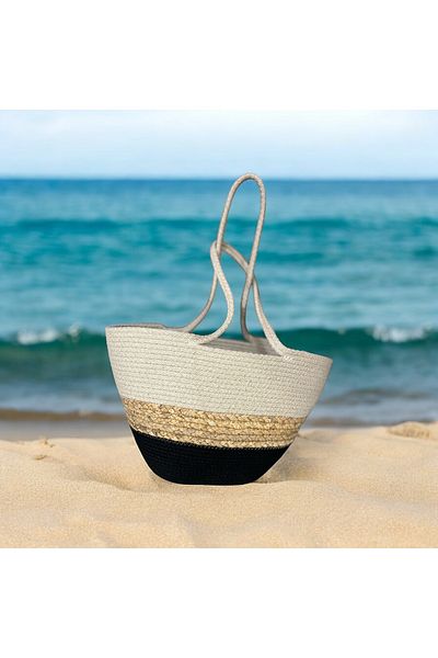 Bohemahomedecor Straw Daily Beach Bag Κομψή τσάντα για ψώνια παραλίας
