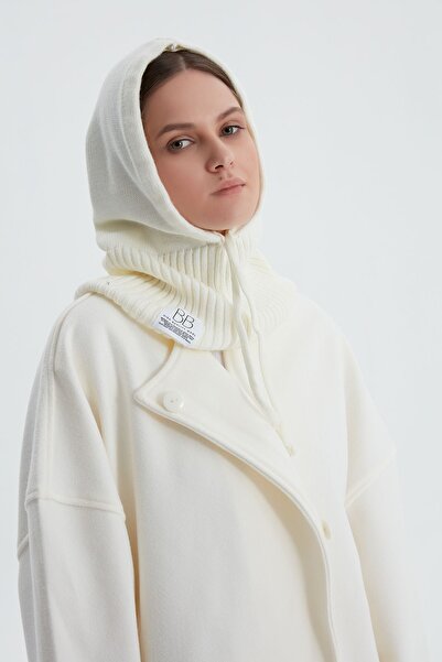 Birgül Bektaş Ecru Semi-Corded Knitwear Beret