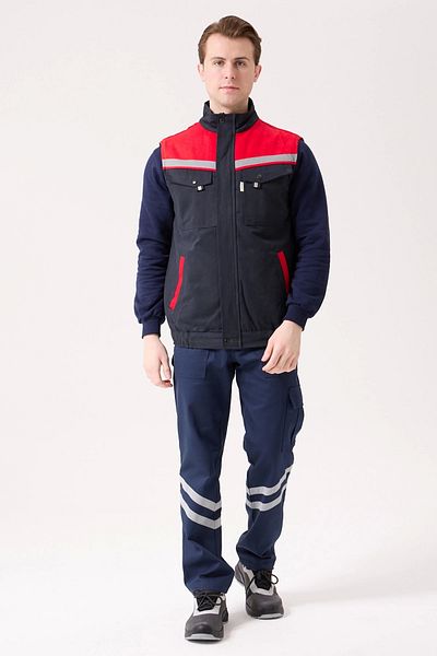 Kardelen İş Elbiseleri Royal Winter Work Vest - Warm, Windproof, Multi-Pockets and Reflective