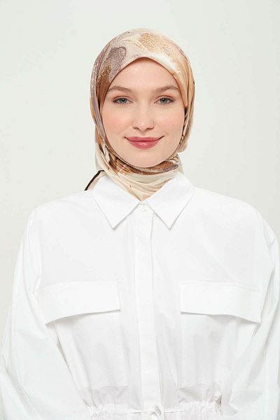 Madame Polo Eșarfă din raion imprimată cu model multicolor zilnic anti-rid anti-alunecare 90x90cm
