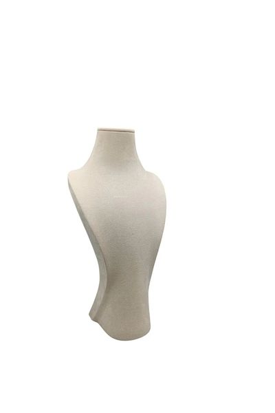 MeGass Dekor Εγχώριας Παραγωγής Adonis Model Geranium Fabric Cream Χρώμα Ύψος 33cm Κολιέ Κοσμήματα Επίδειξη Μανεκέν