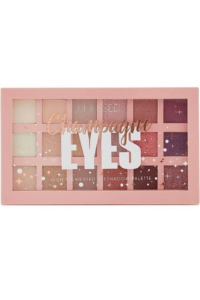 Sunkissed Paleta farduri de pleoape pigmentate, Sunkissed, Champagne Eyes, 18 barev