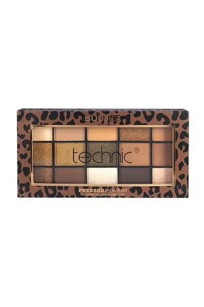 TECHNIC Paleta fard de pleoape, Technic, Lisovaný pigment, Boujee, 15 farieb