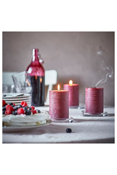 IKEA STÖRTSKÖN Scented pillar candle, Berries/red, 30 hr