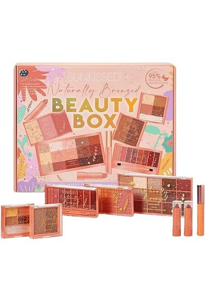 Sunkissed Sada Machiaj, Sunkissed, Naturally Bronzed, Beauty Box, 8 produktů pro deset, Ochi si Buze