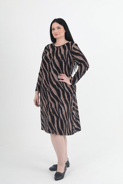 GNR Plus Size Long Sleeve Print Dress