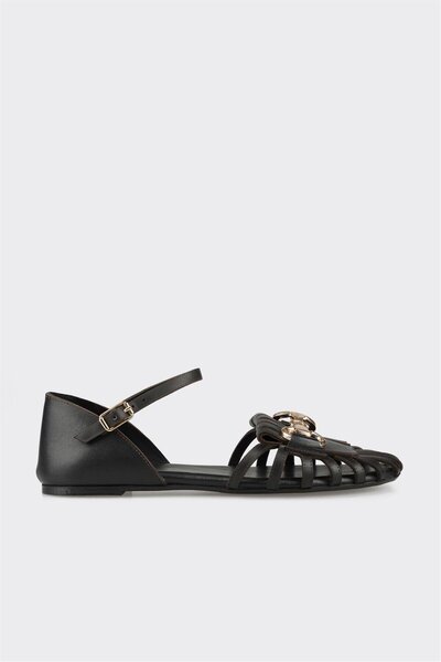 Elle Shoes Siyah Deri Kadın Günlük Ayakkabı