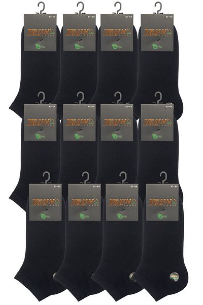 TOLIN Men's Set of 12 Bamboo Seamless Booties Socks 10500