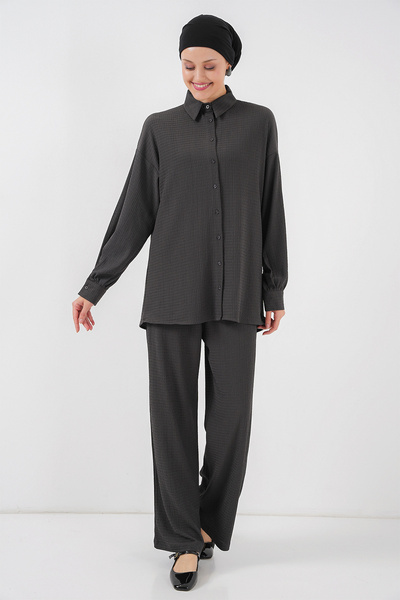 Bigdart Dámský pletený spodní top set - 6711 v antracitové barvě