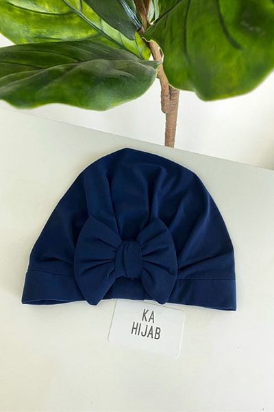Ka Hijab Bow Bonnet - Bleumarin