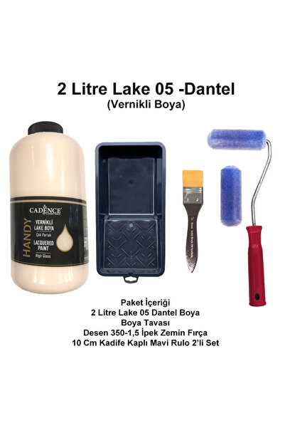 Cadence Boya 2 LİTRE HANDY LAKE 05-DANTEL(KENDİNDEN VERNİKLİ)KADİFE KAPLI RUL...