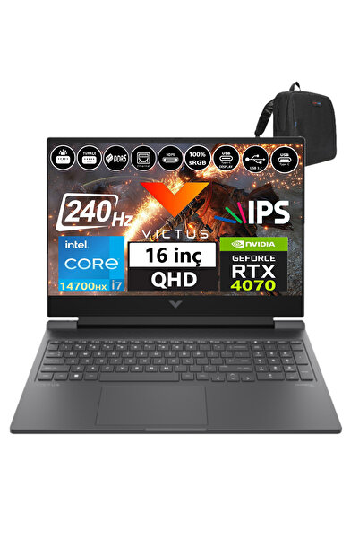 HP Victus 16 I7-14700HX 32GB 1tb SSD 8GB/RTX4070 W11PRO 16.1" 240Hz Qhd 3ms 3...
