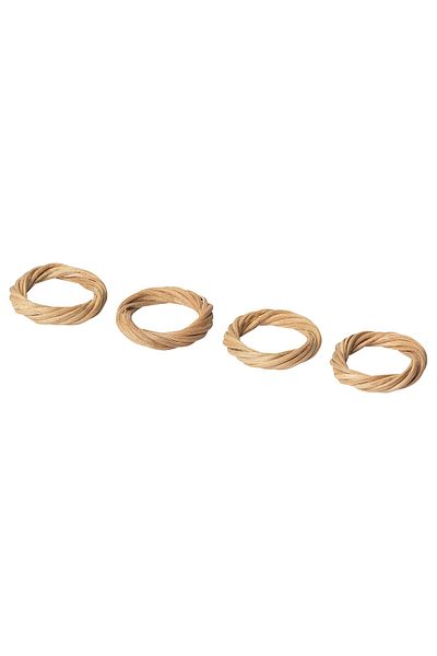 IKEA Vargfisk Natural Rattan Handmade Napkin Rings – Set Of 4, Eco-friendly & Unique Table Decor