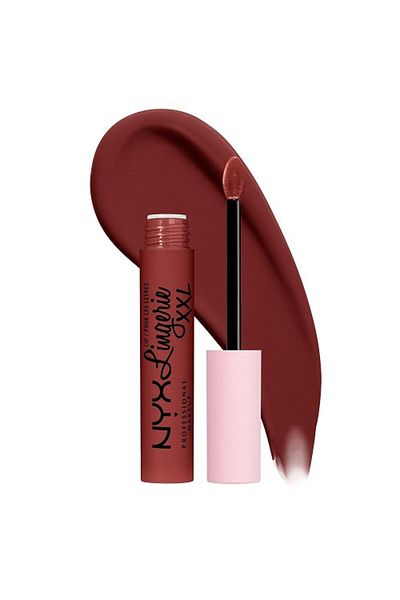 NYX Professional Makeup Matný tekutý rtěnkový make-up Ruj Lichid Mat, NYX Professional Makeup, rtěnka Lip Lingerie XXL, odstín 08 Straps Off, 4 ml