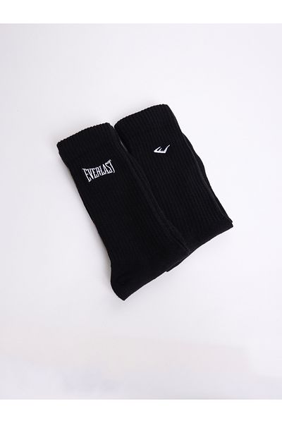 EVERLAST Чифт от 2 черни чорапи с бродирано лого