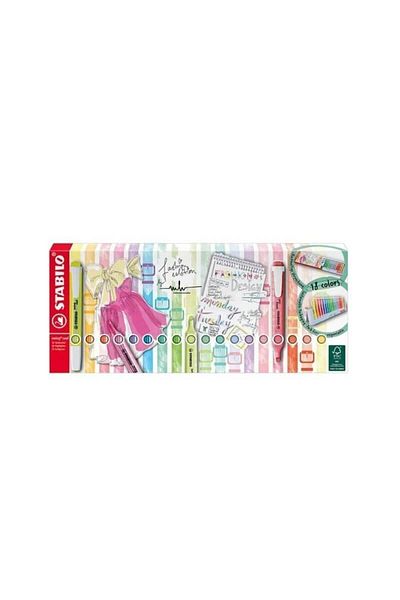 Stabilo Set Of 18 Textmarker Colors Swing Cool Pastel