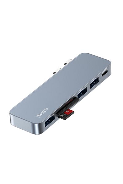 Yesido HB10 6 in 1 USB-C / Type-C Ports Multifunctional Docking Station HUB Adapter