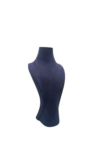 MeGass Dekor Domestic Production Adonis Model Geranium Fabric Navy Blue Color Height 38cm Necklace Jewelry Display Mannequin