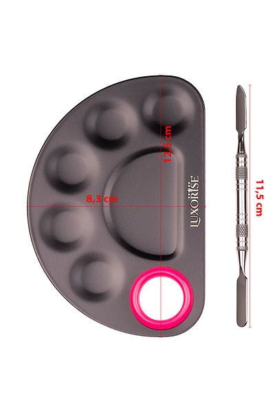 LUXORISE Metal Makeup Mixing Palette, , Black
