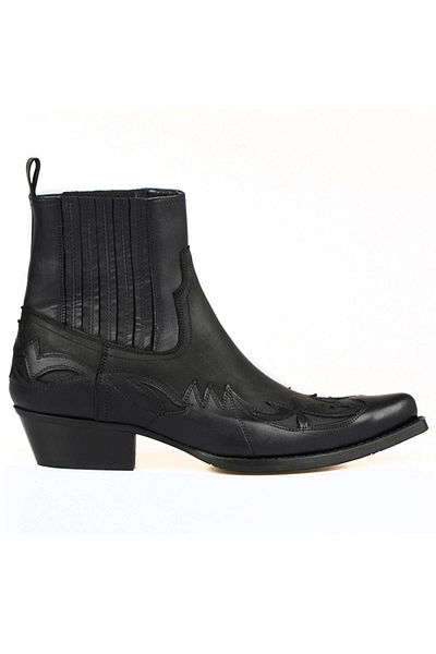 FootCourt Men's Cowboy Boots Black (rome)