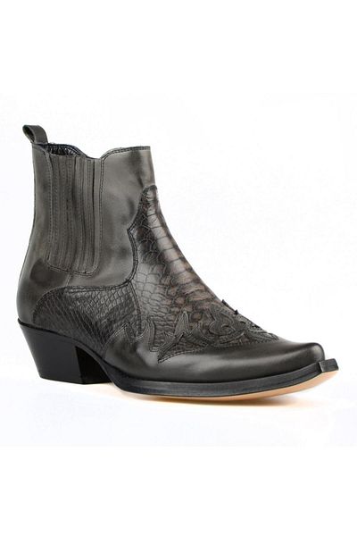FootCourt Gray Men's Western Cowboy Boots
