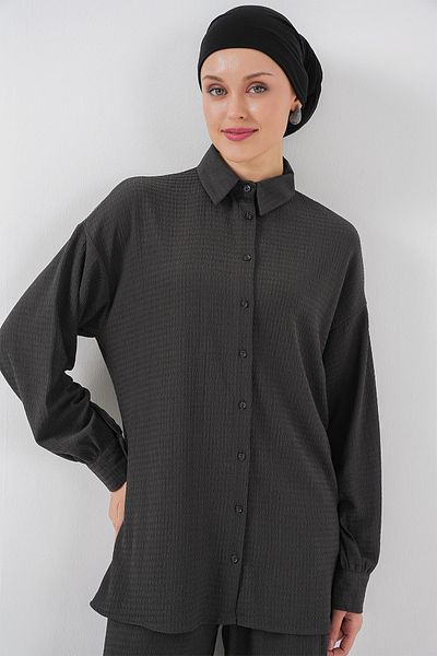 Bigdart طقم علوي محبوك للنساء - 6711 بلون أنثراسايت