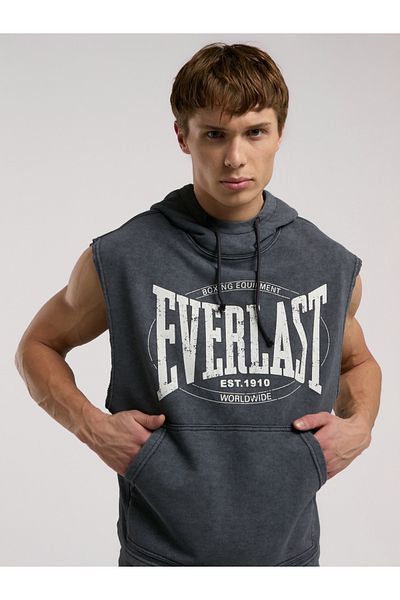 EVERLAST Αυθεντικό ανδρικό φούτερ Boxing Oversize Anthracite αμάνικο