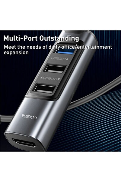 Yesido HB22 5 in 1 USB-C / Type-C Multifunction Docking Station HUB Adapter