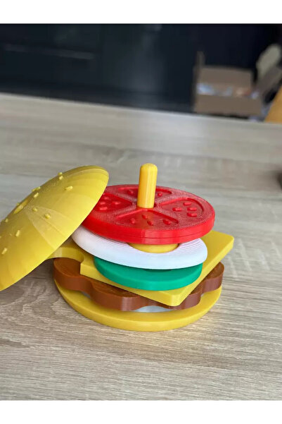 Blokizatech Eğitici Montessori Hamburger Sıralama Istifleme Oyunu