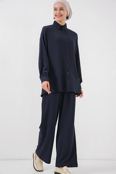 Bigdart Γυναικείο Πλεκτό Hijab Κάτω Σετ 6711 - Navy Blue