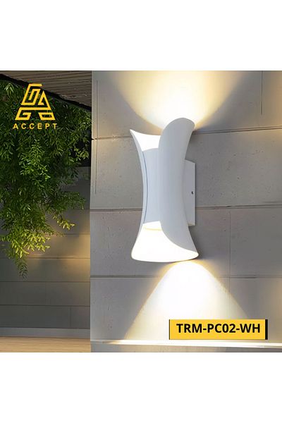 ACCEPT 10W 3000k Yellow Color Waterproof White Wall Lamp