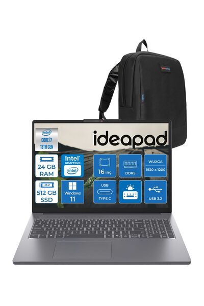 LENOVO Ideapad Slim 3 16IRH10 I7 13620H 24GB 512GB SSD W11HOME 16" Wuxga IPS ...