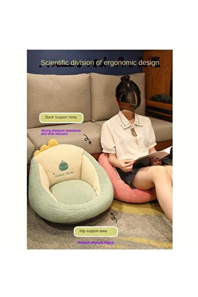 Yelajoy Reading Cushion, Cute Animal Shape, 50x50x35cm, Suitable for Home Decoration and Office Work, Coffee