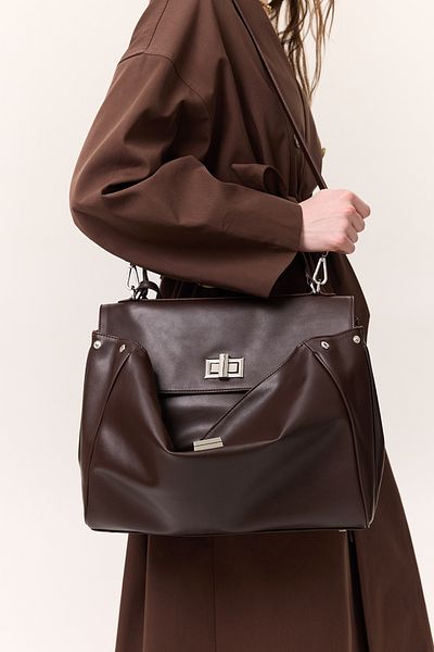 Manuka Wide Shoulder Bag - Bitter Brown