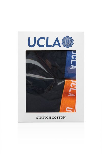 UCLA Boxer pentru bărbați IRVINE bleumarin (albastru-portocaliu) cu bandă în talie jacquard standard