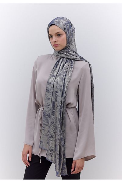 Fresh Luxury Shine Shawl Indigo