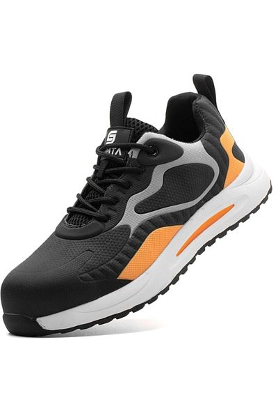 SLIMTA Safety Shoes for Men Women Steel Toe Boots Non-Slip Lightweight Breathable Sneakers