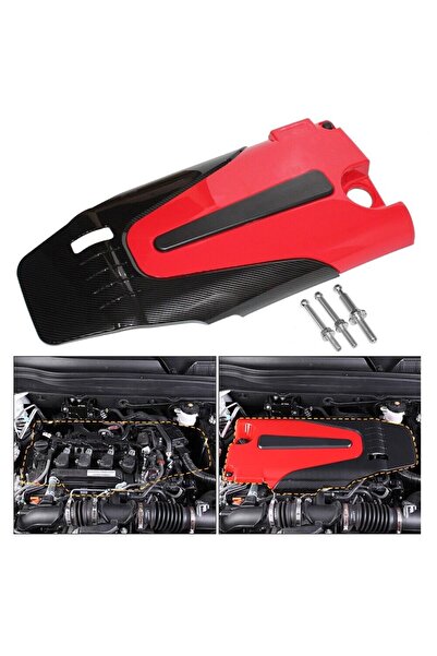 Honda Civic X FC5, FK7 RS 1.5 Turbo Motorlar için Karbon , Kırmızı Üst Koruyu...