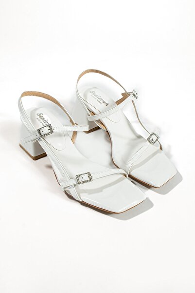 Seniorah Frida White Patent Leather - Women's Heeled Shoes