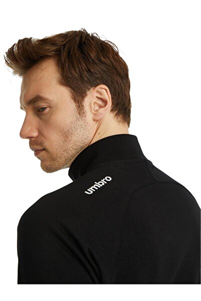 Galatasaray Γνήσιο μαύρο φούτερ με φερμουάρ με γιακά με άδεια χρήσης