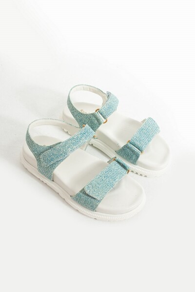 Seniorah Alves Straw Women's Sandals - Blue