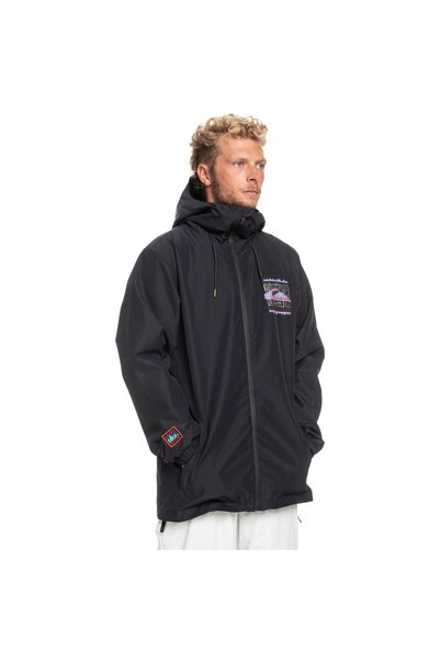 Quiksilver High In The Hood Erkek Siyah Snowboard Ceketi ERKEK SNOWBOARD CEKETİ