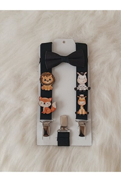 Bambinoo SAFARİ HAYVAN KONSEPT ASKI PAPYON ÖZEL GÜN DOĞUM GÜNÜ PANTOLON ASKISI