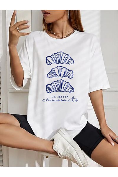 SUNFREE ΔΙΑΣΤΑΣΗ ΓΥΝΑΙΚΕΙΟ ΛΕΥΚΟ ΜΠΟΥΜΕΛΟ POPULAR TREND CROISSANT PRINTED