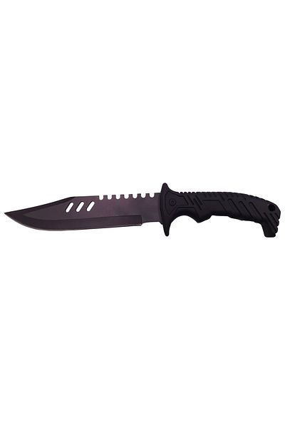 Depox Cuțit de vânătoare IdeallStore®, Tactical Rambo, 32 cm, negru, teacă inclusă