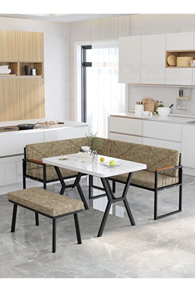 Mygusi Src 70x110cm Beyaz Masalı, Köşe Takımı, Mutfak, Balkon Köşe Takımı, Mu...