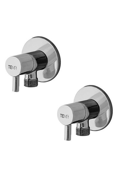 EYMEN YAPI Tema Bidet Faucet Intermediate Faucet On/Off Set of 2