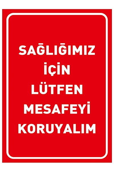 MIGNATIS Crveni podni znak - Održavajte razmak od 50x70 cm za naše zdravlje, ...