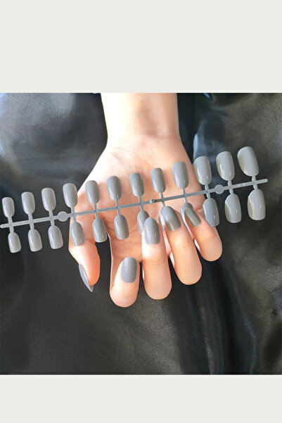 Easy Beauty 24 Adet Renkli Oval Kısa Takma Tırnak Seti 3 Alana Yapıştırıcı 6 ...